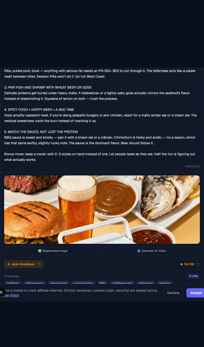 Create post interface showing multi-platform output